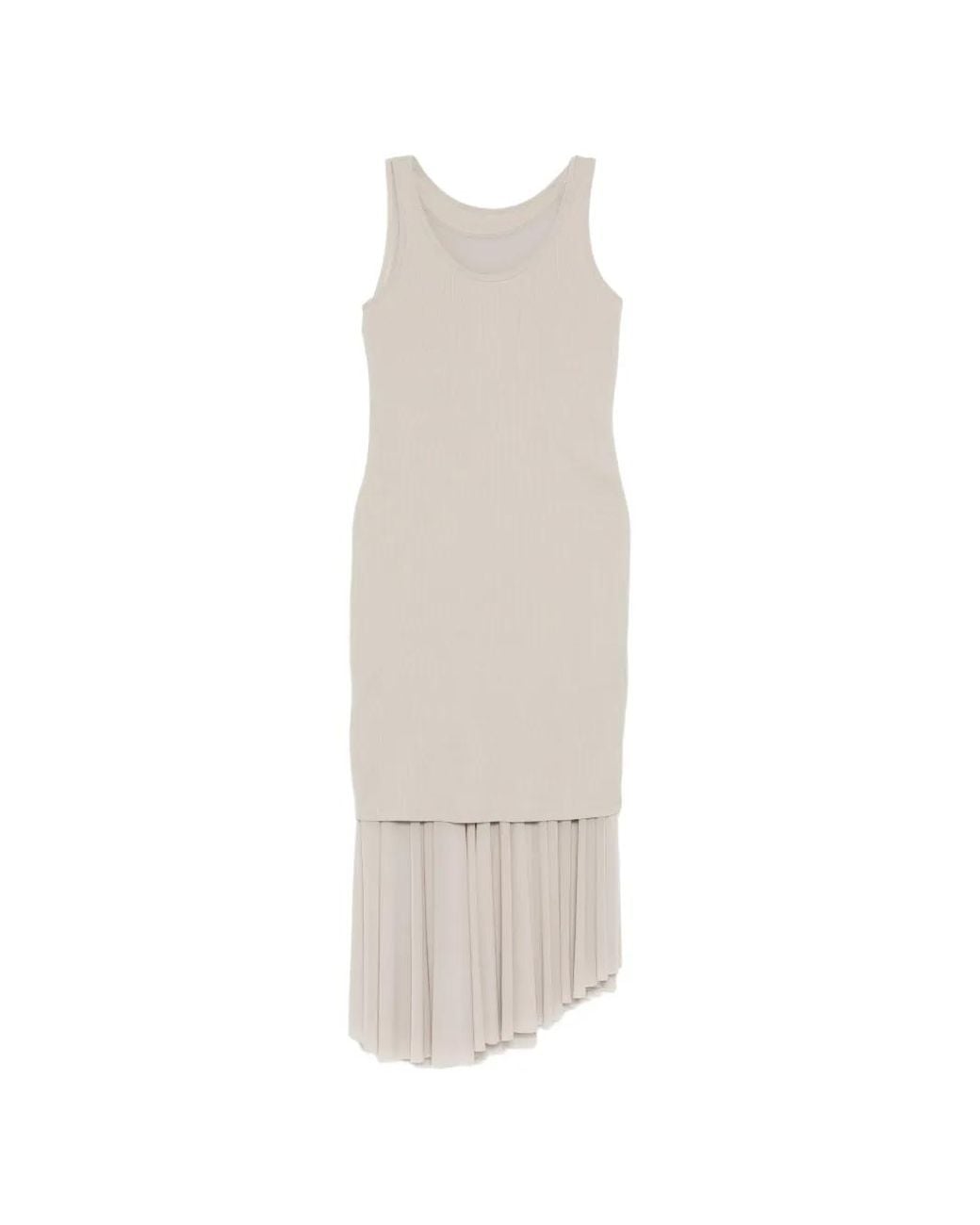 JNBY White Asymmetric-Hem Dress