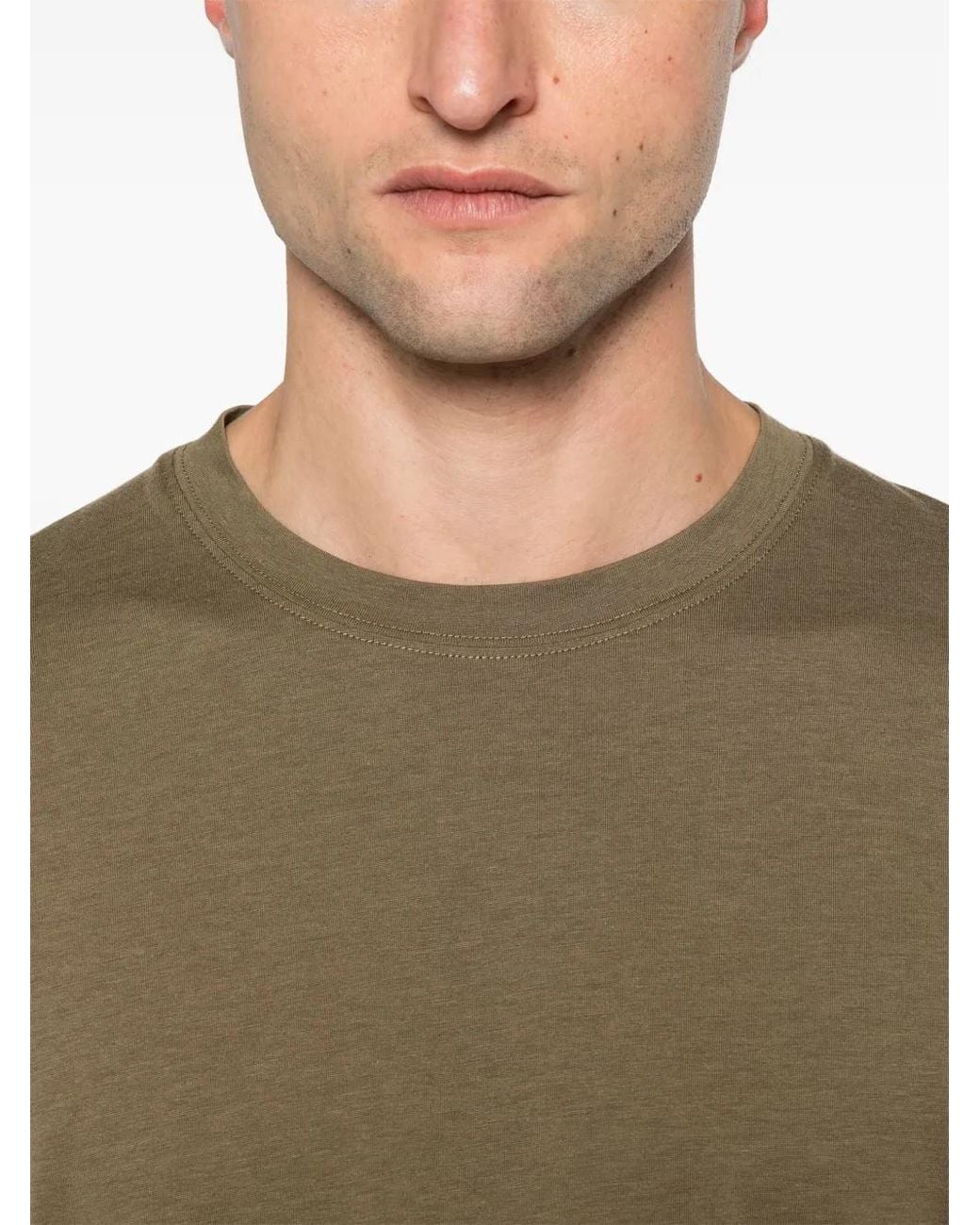 Tom Ford Green Logo-Embroidered T-Shirt for men