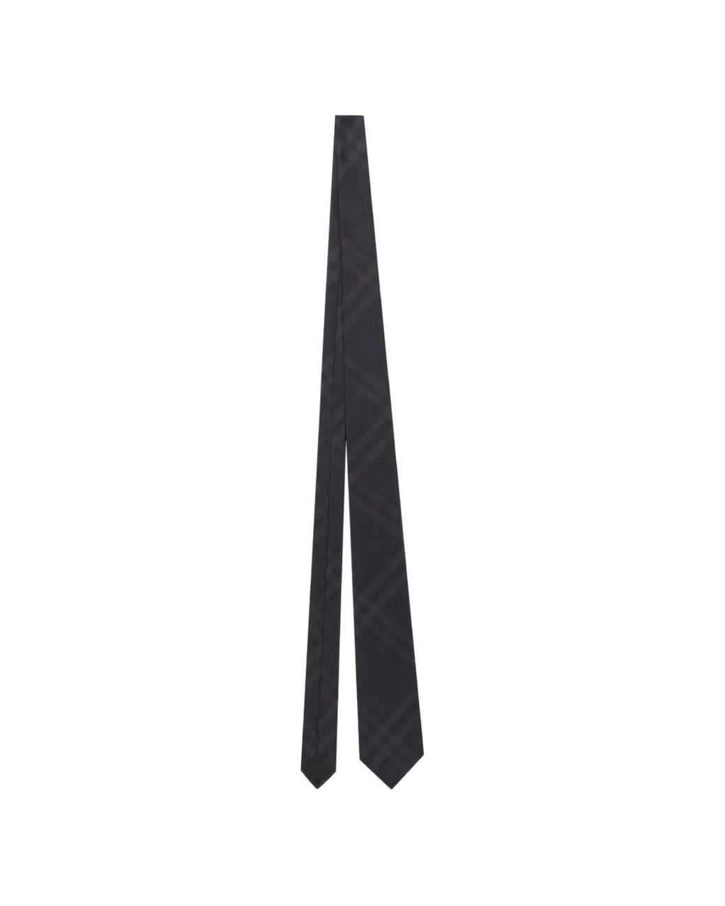 Burberry White Check Silk Tie for men
