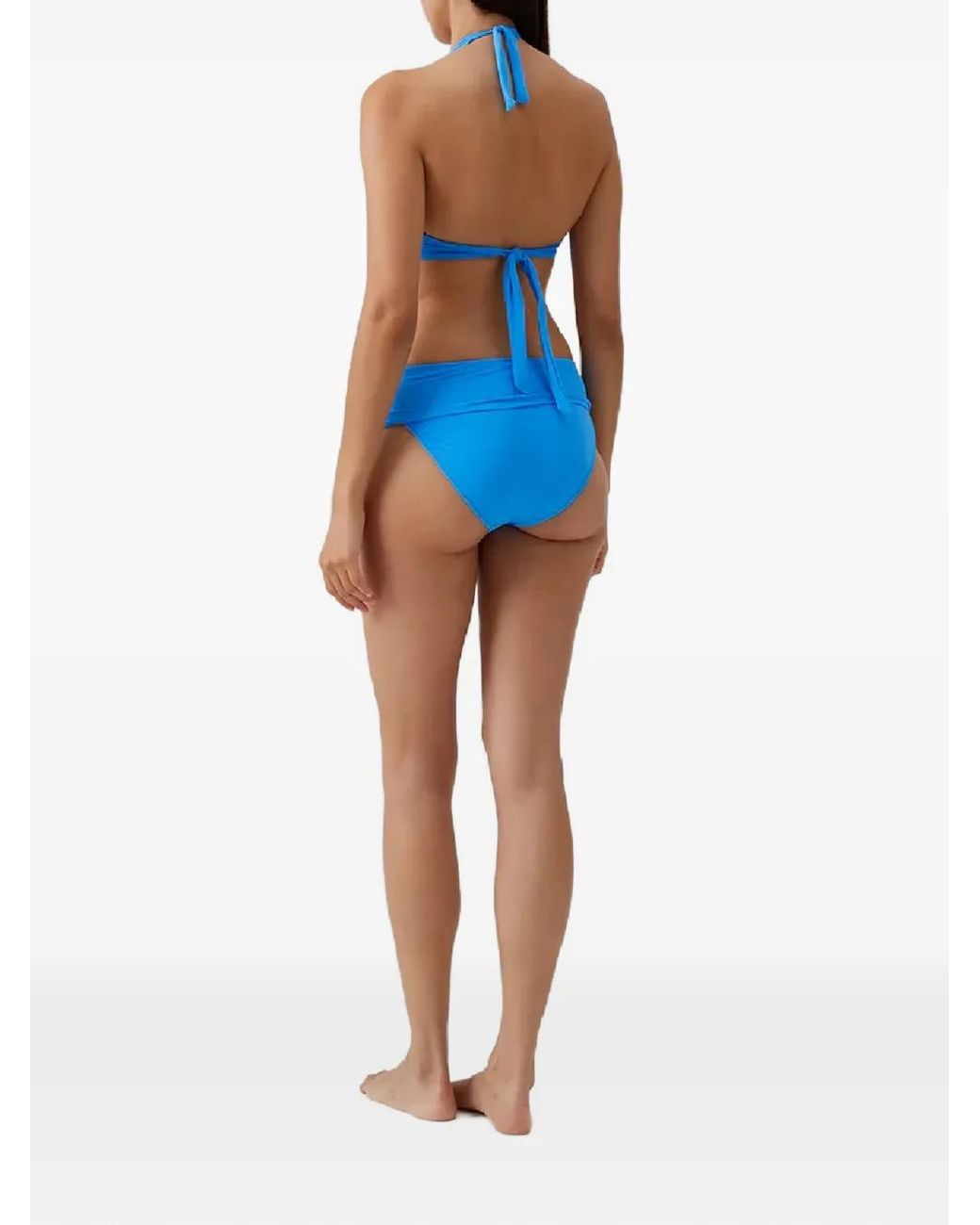 Melissa Odabash Blue Brussels Ring Tie Bikini Top