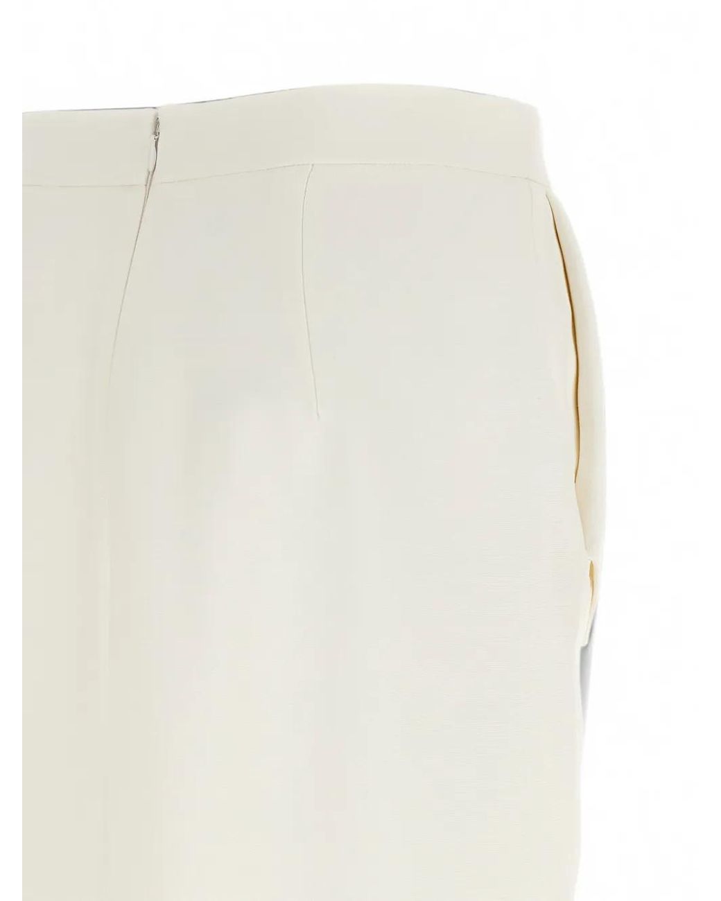 Stella McCartney White Alter Mat Pencil Skirt