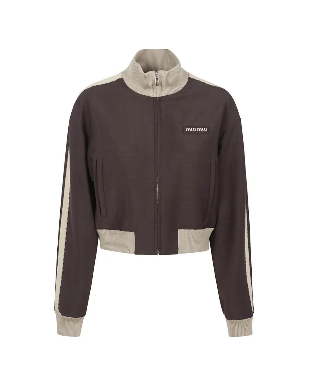 Miu Miu Brown Veste En Kid Mohair