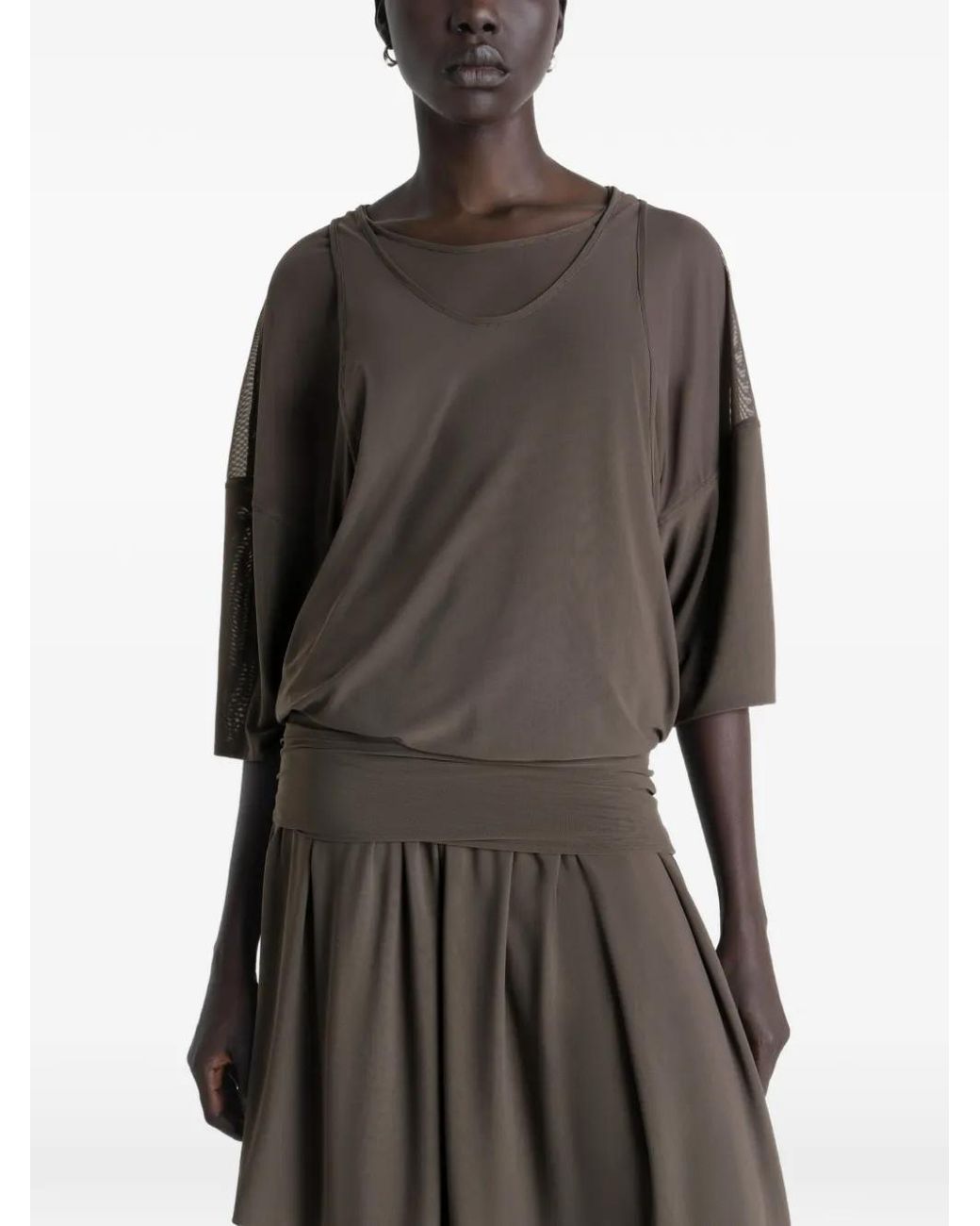 Lemaire White Double Layer Dress