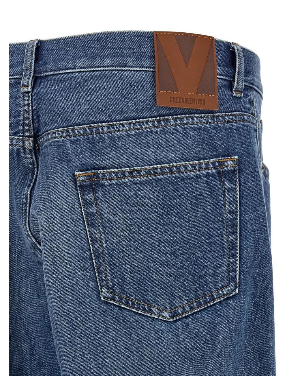 Valentino Garavani Blue Five Pocket Jeans for men