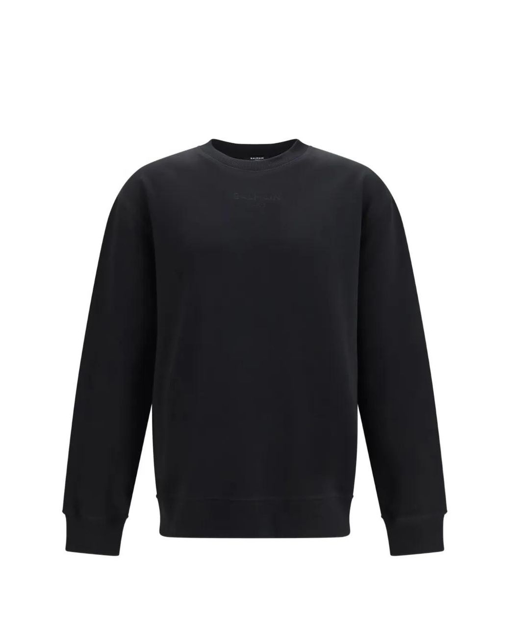 Balmain Blue Sweat En Coton À Logo Brodé for men