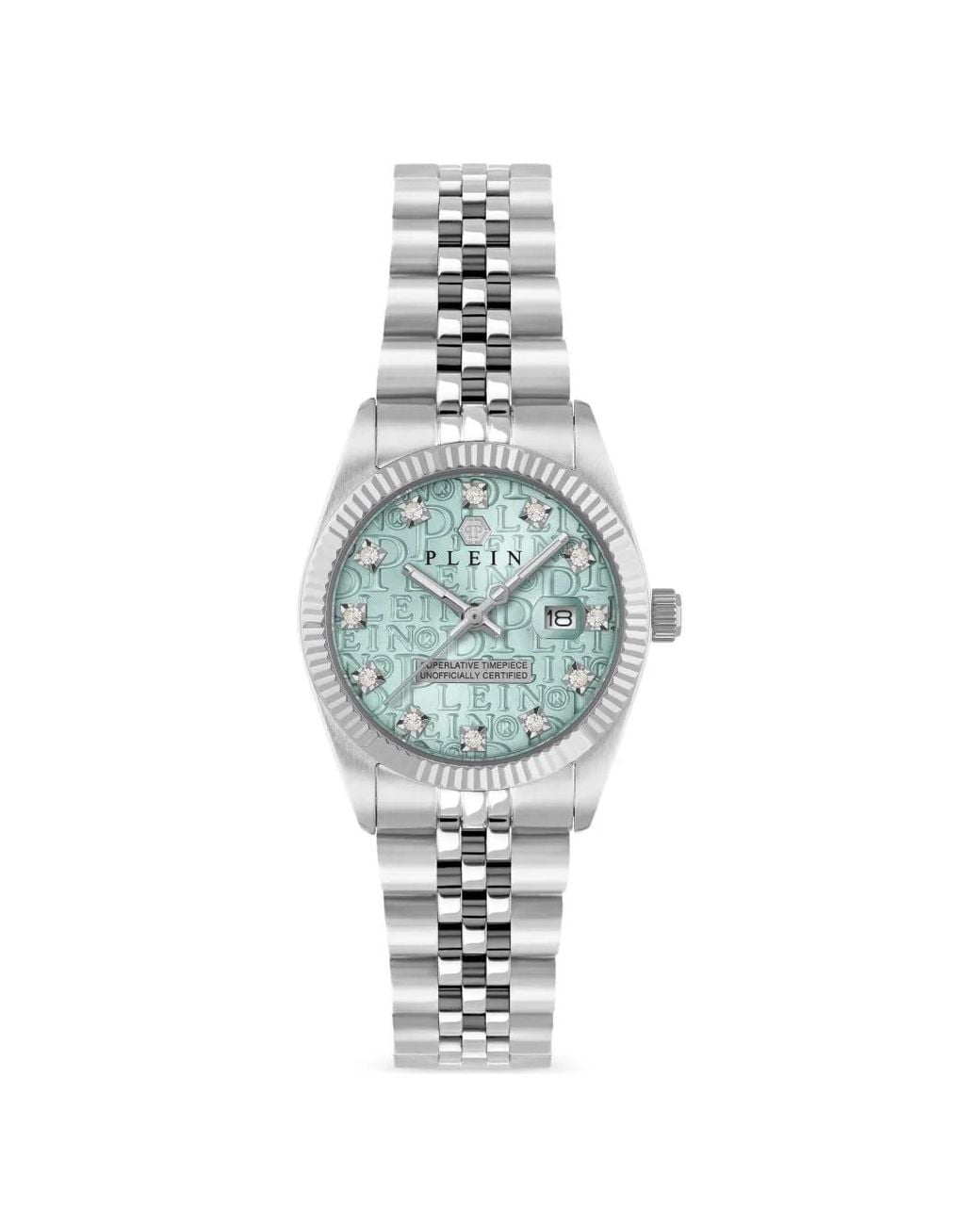 Philipp Plein Blue Montre Date Superlative 34 Mm