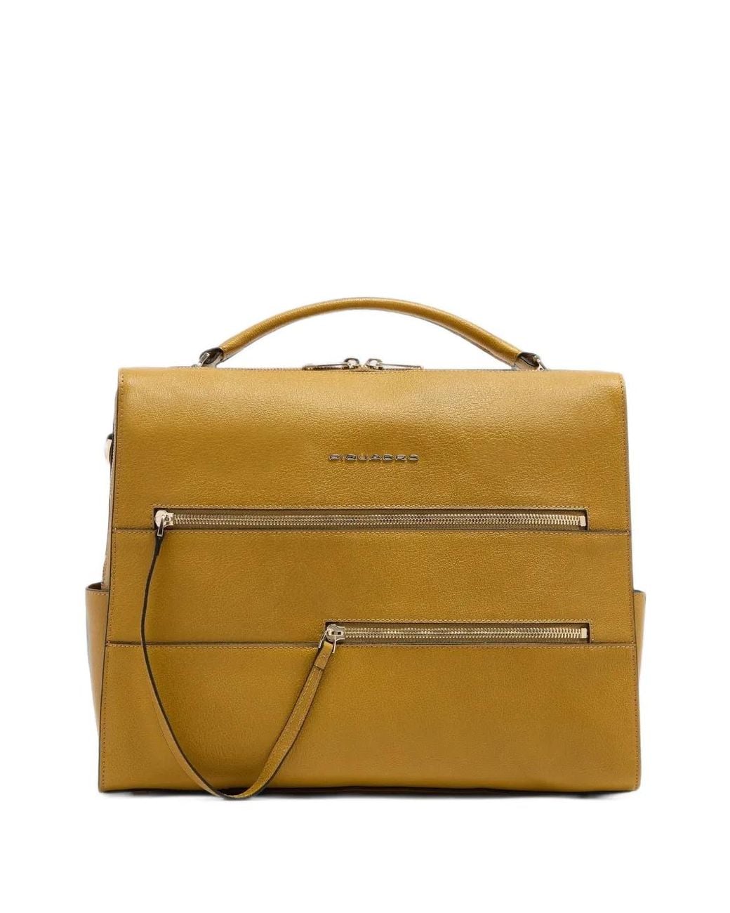 Piquadro Metallic Logo-Plaque Laptop Bag