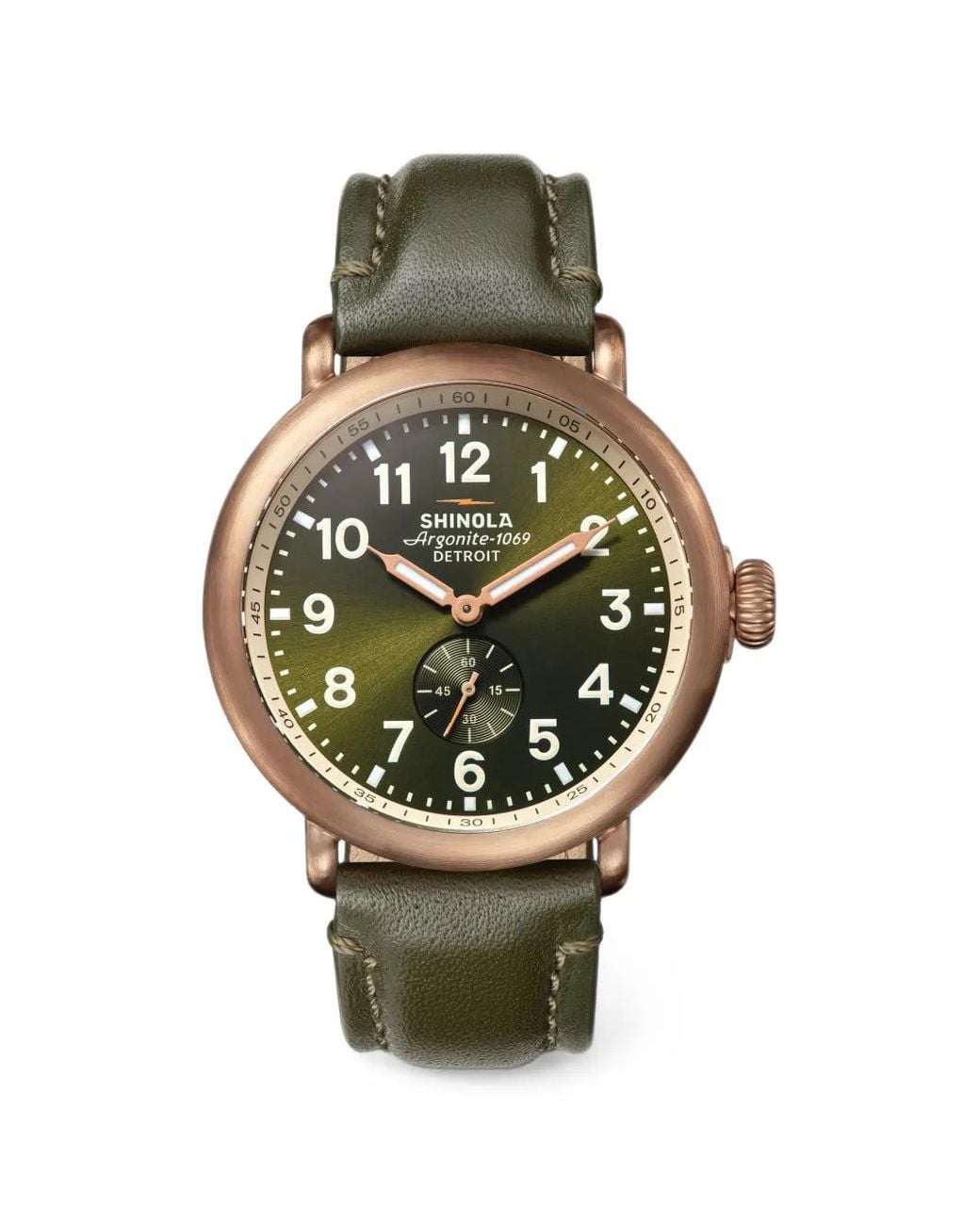 Shinola Metallic Runwell Sub Second 43Mm Watch for men
