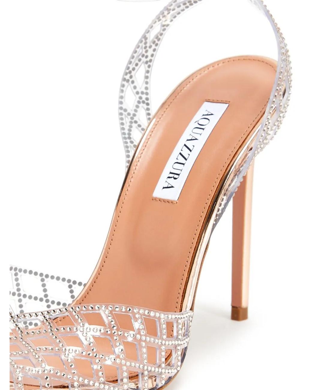 Aquazzura White Lumiere Heeled Sandals