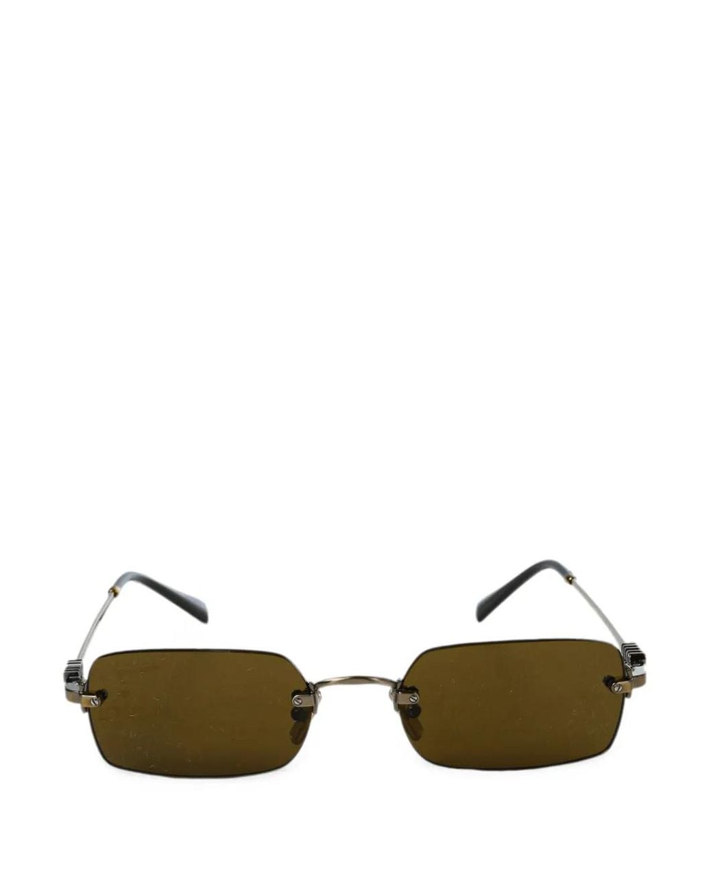 Miu Miu Green Rectangle-Frame Sunglasses