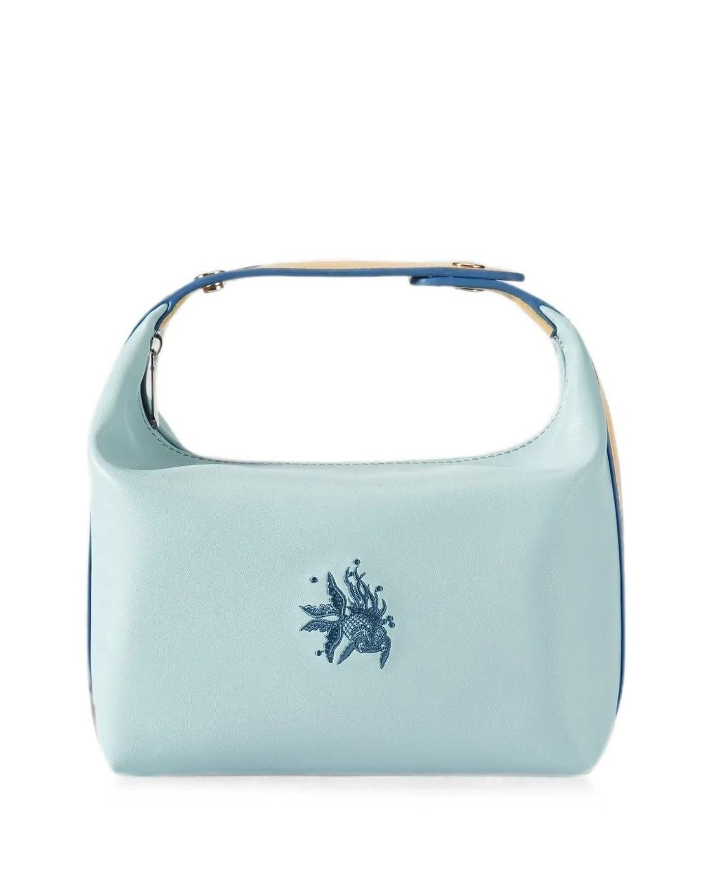 Shanghai Tang Blue Trousse De Toilette Watersky En Cuir