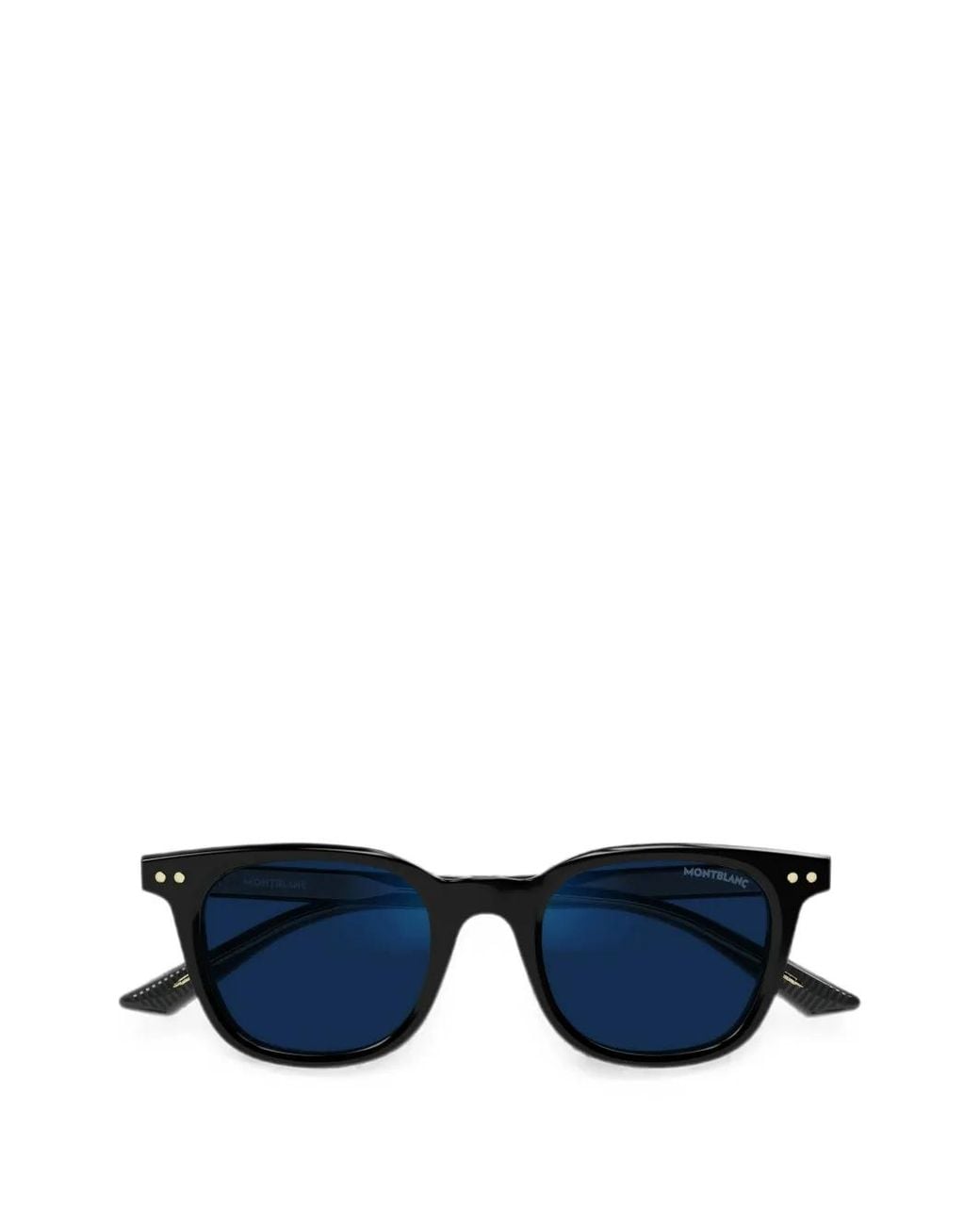 Montblanc Blue Rivet-Detail Square-Frame Sunglasses for men