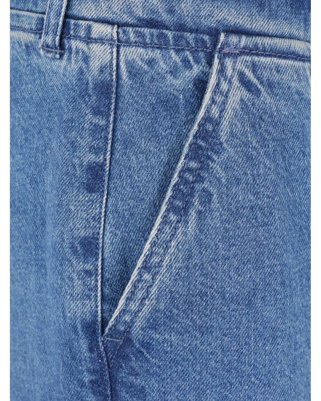 FEDERICA TOSI Blue Button Denim Jeans