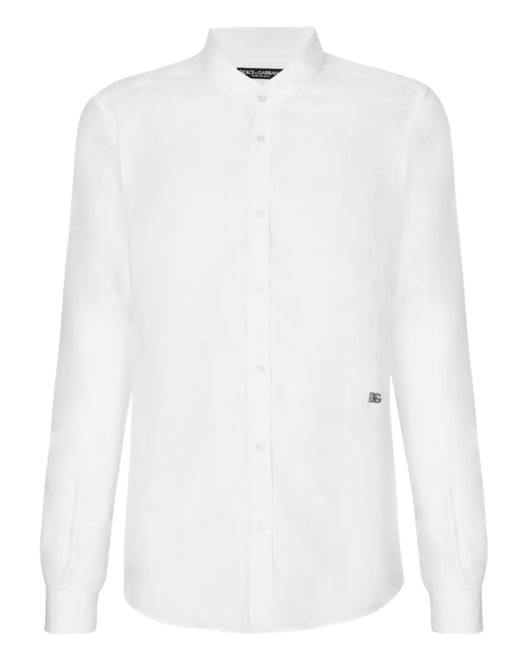 Dolce & Gabbana White Linen Shirt for men