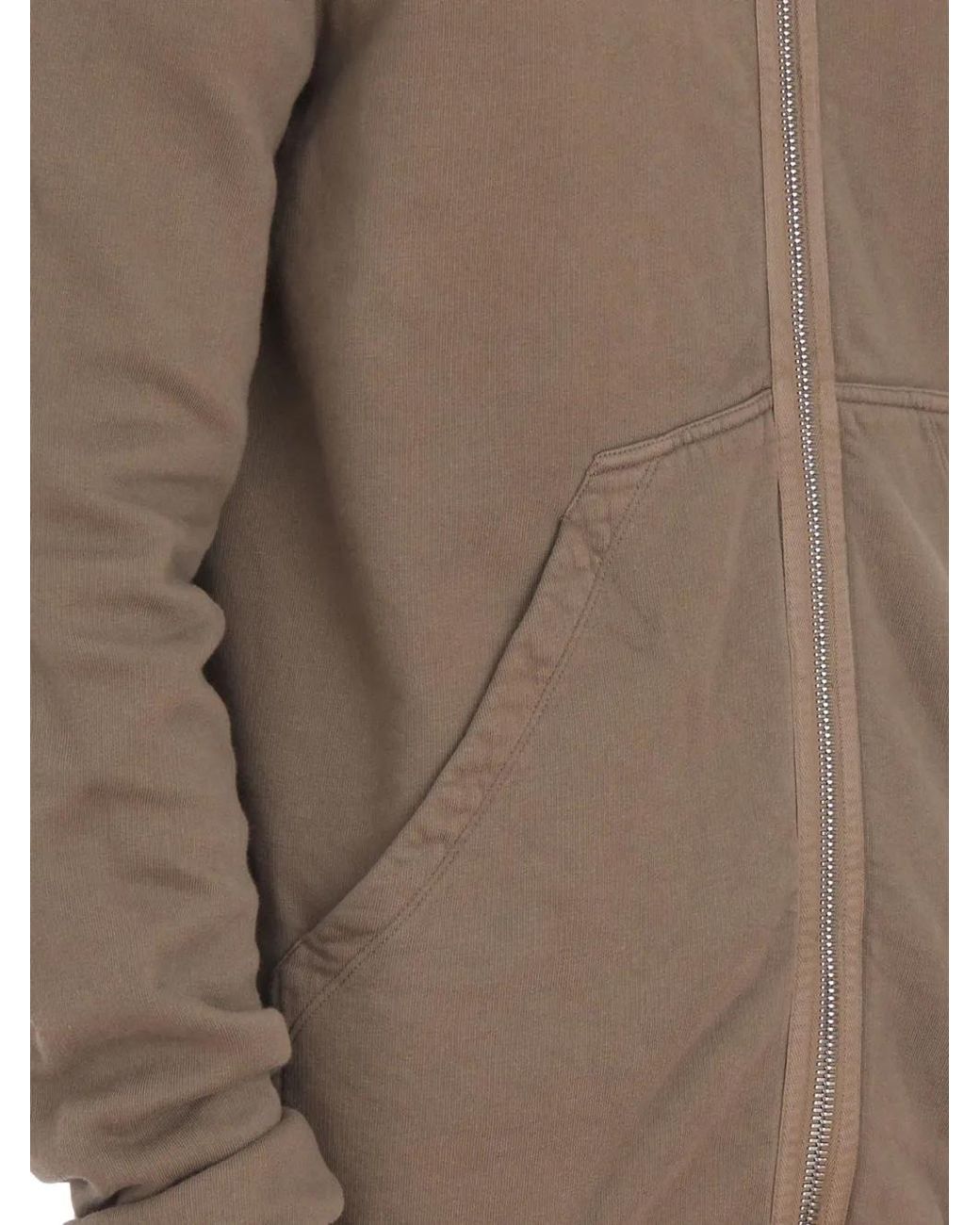 Rick Owens Brown Hoodie À Fermeture Zippée for men