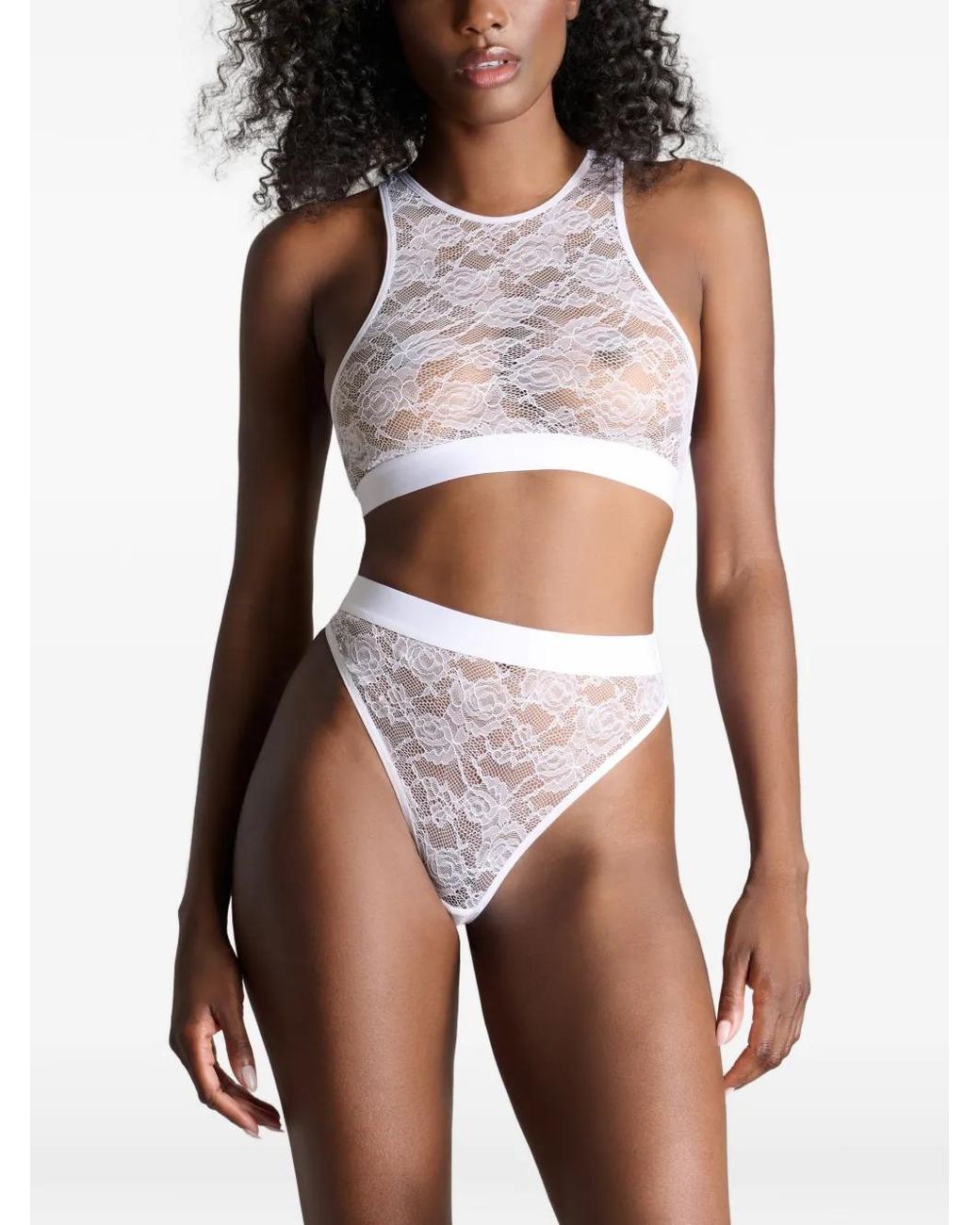Maison Close White Flashback Lace Bralette