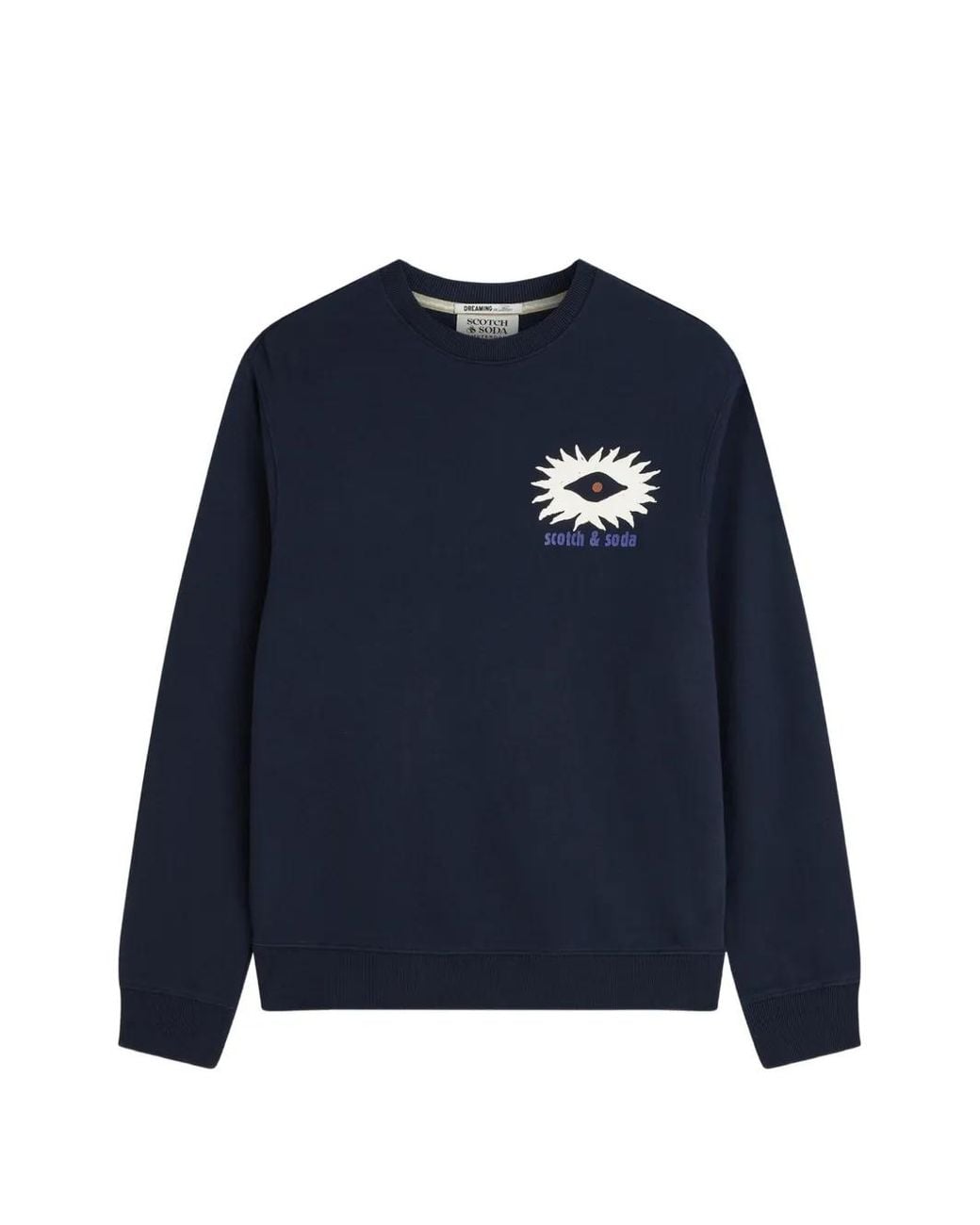 Scotch & Soda Blue Graphic-Print Sweatshirt for men