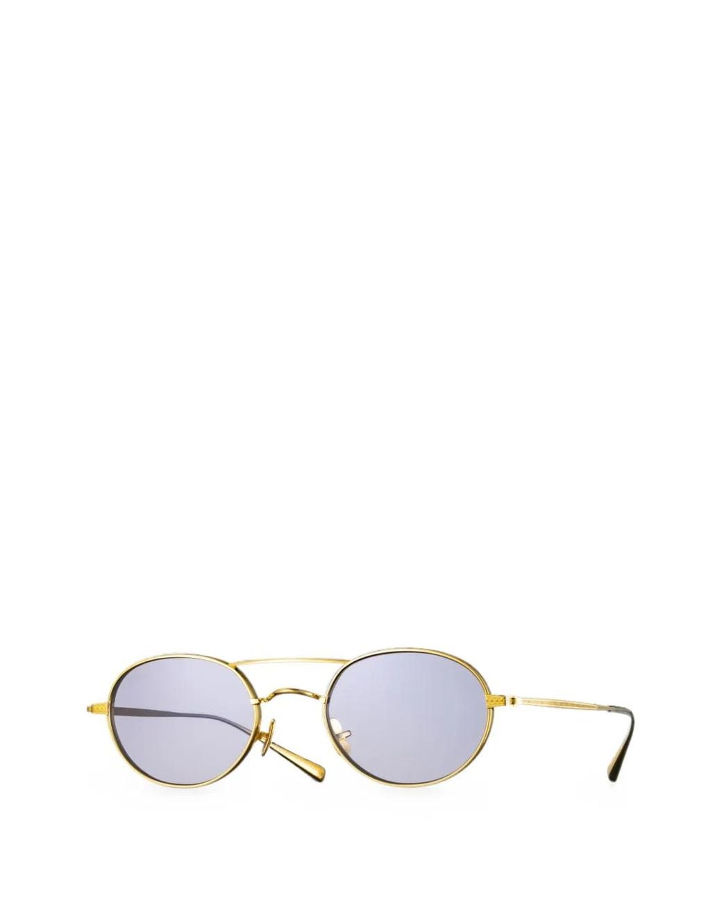 Eyevan 7285 White Eldridge Round-Frame Sunglasses