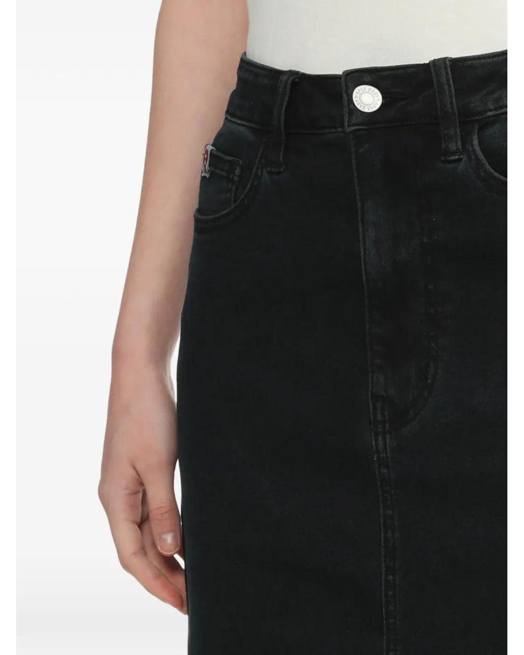 A Bathing Ape Black Denim Maxi Skirt