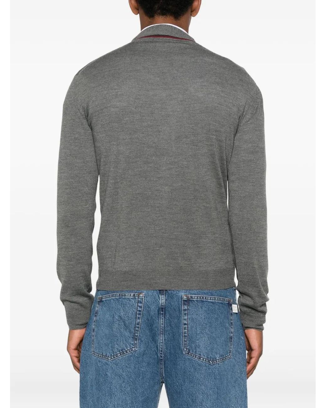 Cárdigan Con Botones Gucci de hombre de color Gray