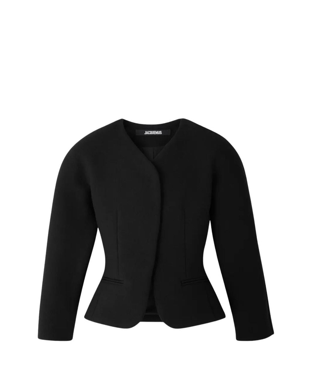 Jacquemus Black V-Neck Sculptural Jacket