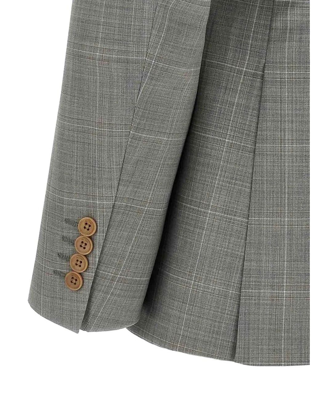 Pal Zileri Gray Check-Pattern Suit for men