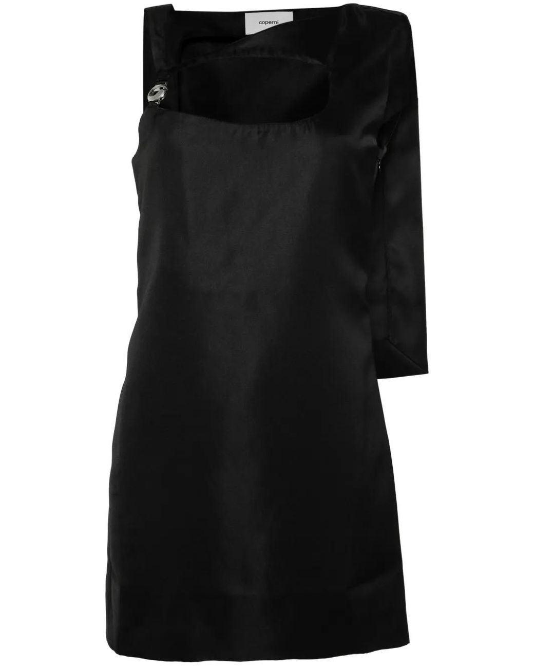 Coperni Black Cut-Out Cape-Effect Minidress