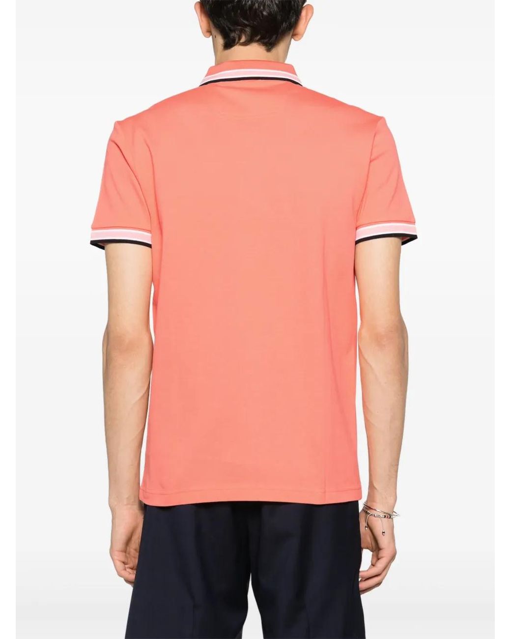 Boss Orange Logo-Embroidered Piqué Polo Shirt for men