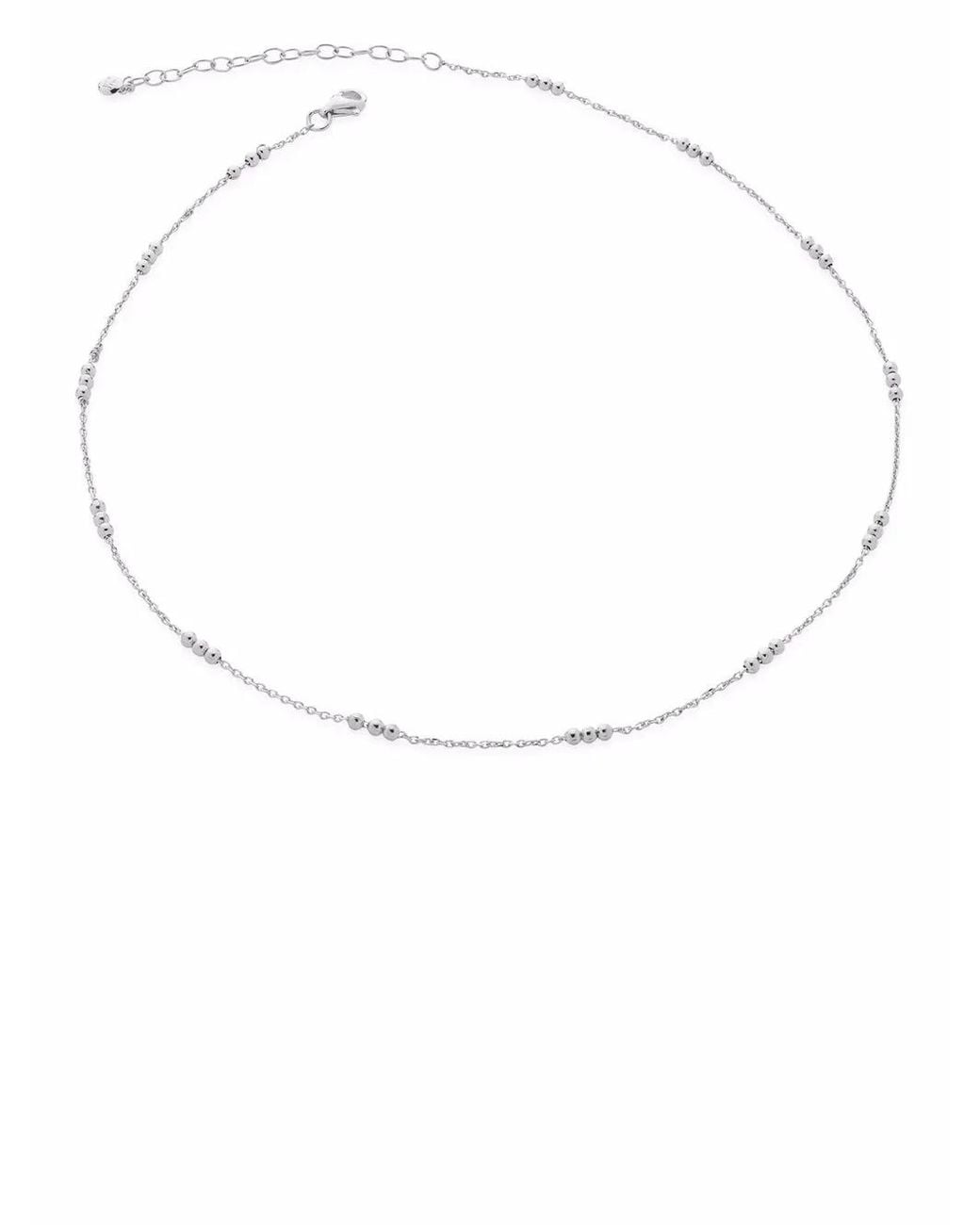 Monica Vinader White Triple-Beaded Choker Necklace
