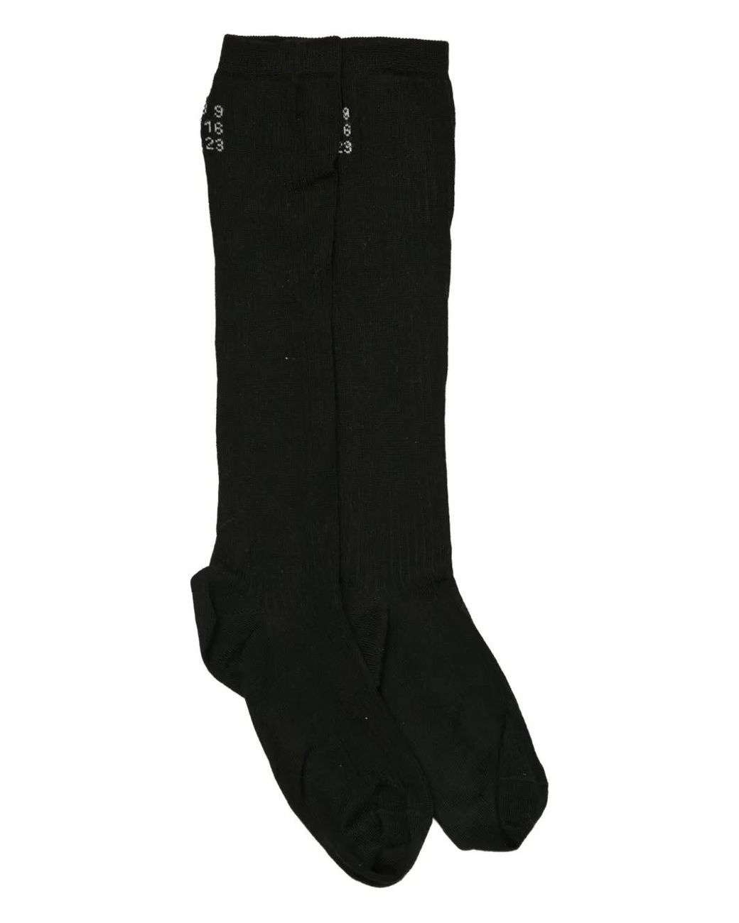 MM6 by Maison Margiela Black Knee-High Socks
