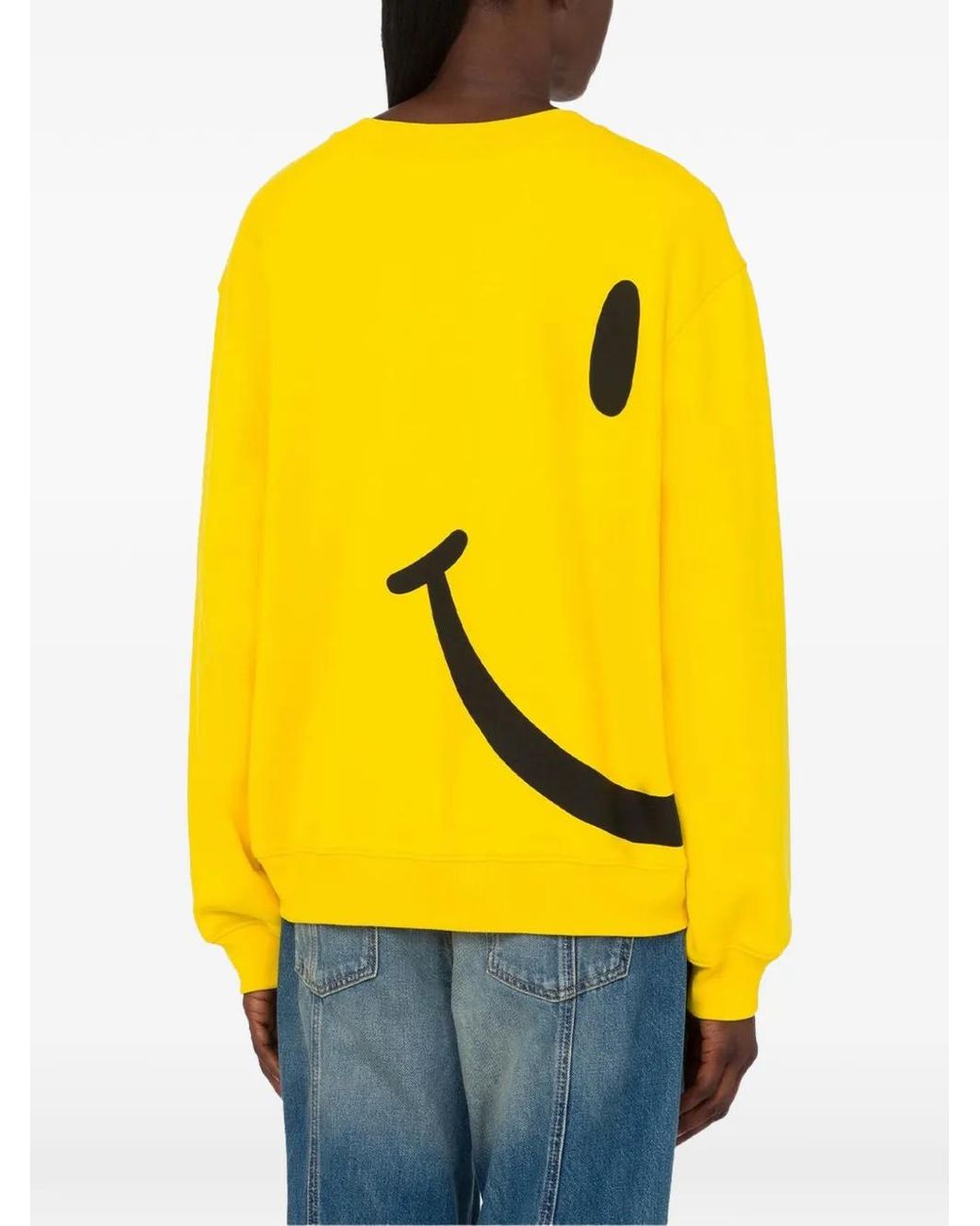 Moschino Yellow Smiley Organic Cotton Sweatshirt