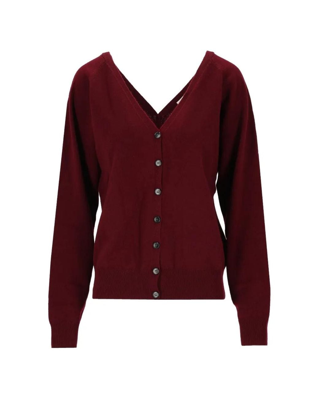 Lisa Yang Red Jiani V-Neck Cashmere Cardigan