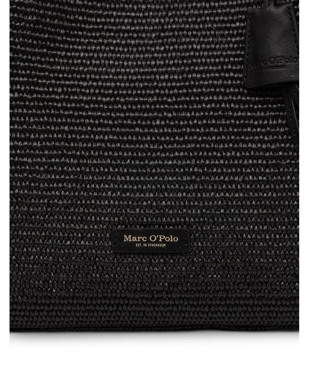 Marc O' Polo Black Large Woven Tote Bag