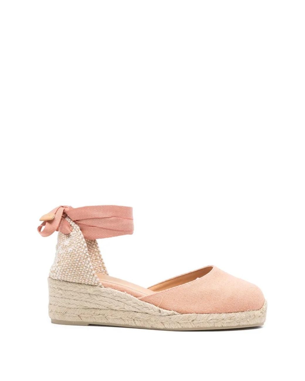 Castaner Pink Carina Ankle-Tie Espadrilles