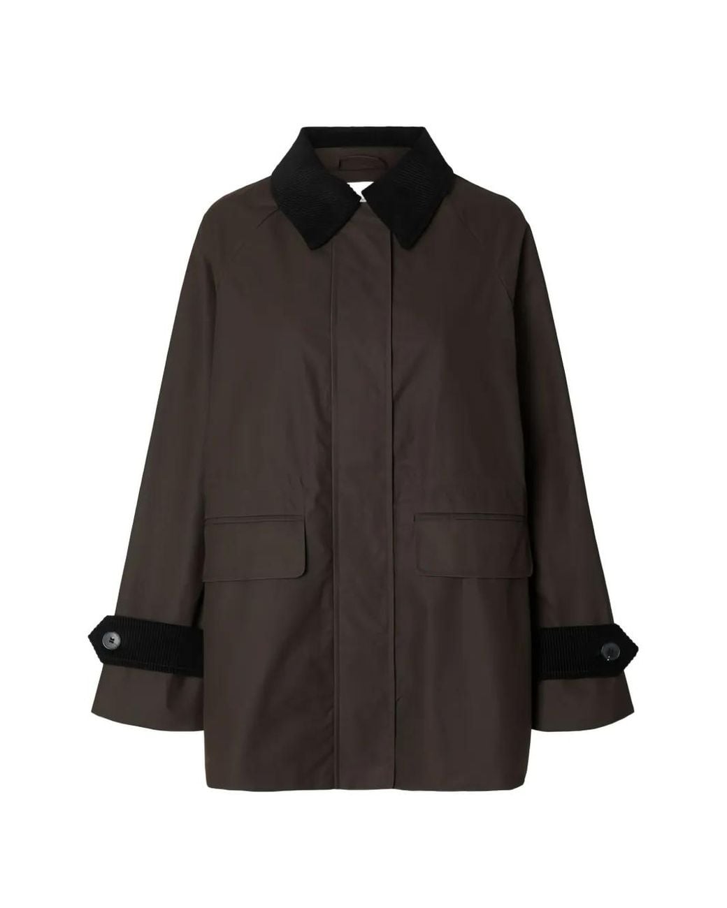 SELECTED Black X Halley Stevensons Corduroy-Collar Jacket