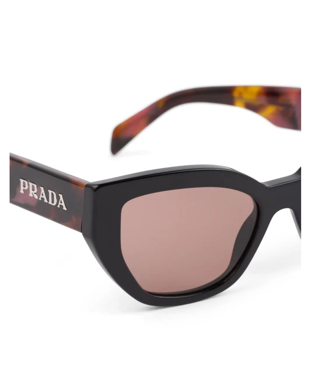 Prada Brown Tortoiseshell-Effect Cat-Eye Sunglasses
