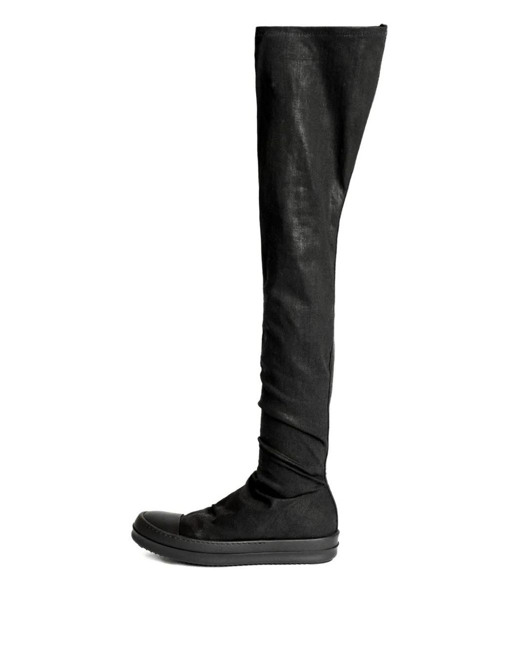 Rick Owens Black Stocking Over-The-Knee Boots