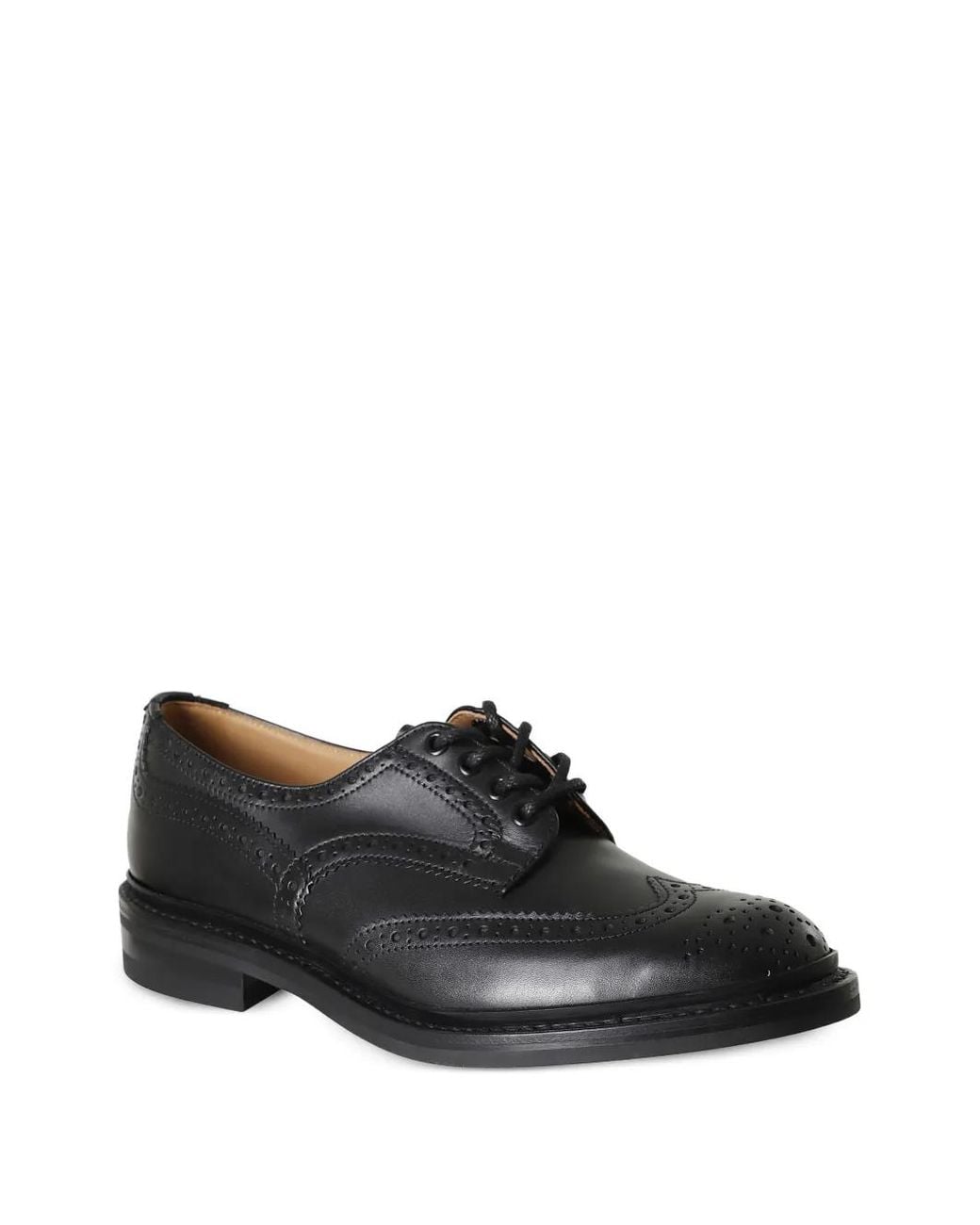 Tricker's Black Derbies Bourton En Cuir for men
