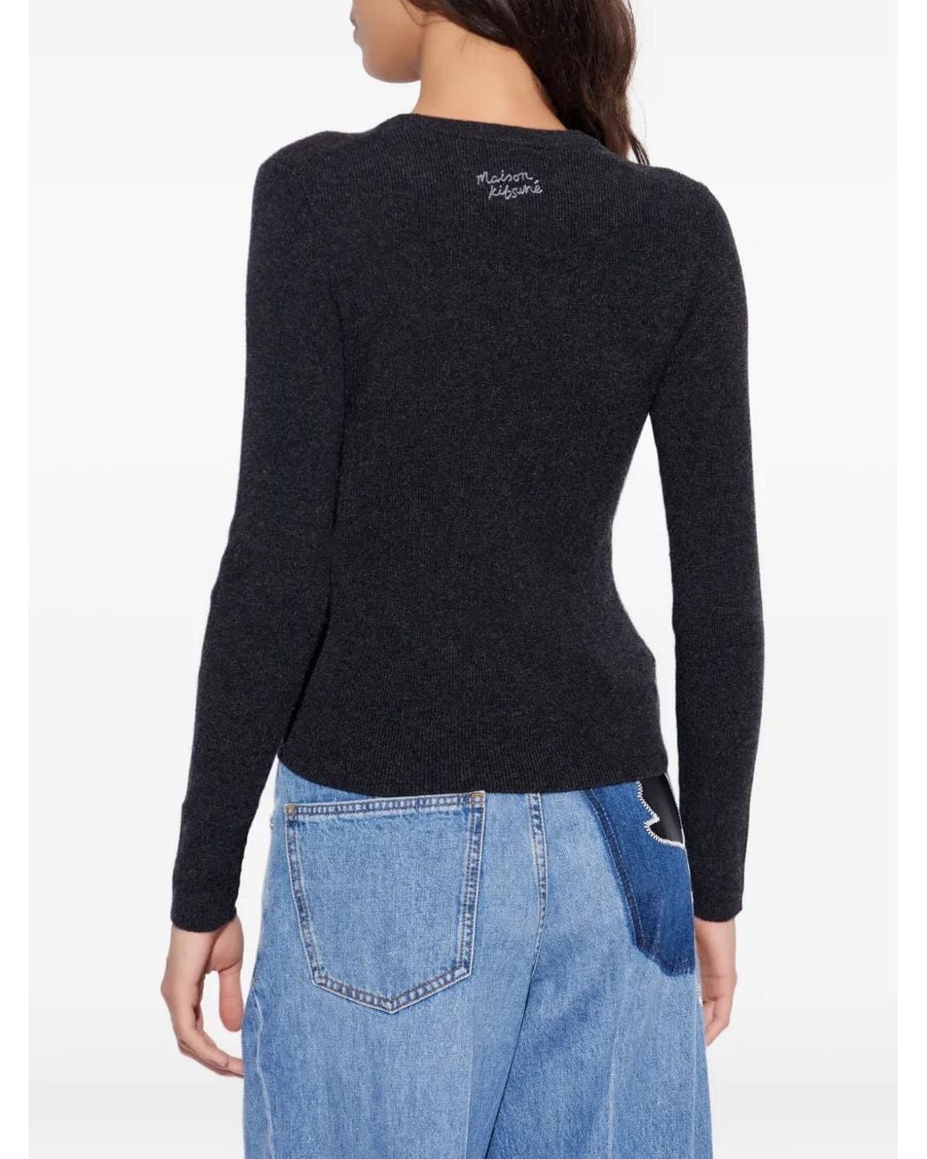 Maison Kitsuné Blue Crew-Neck Top