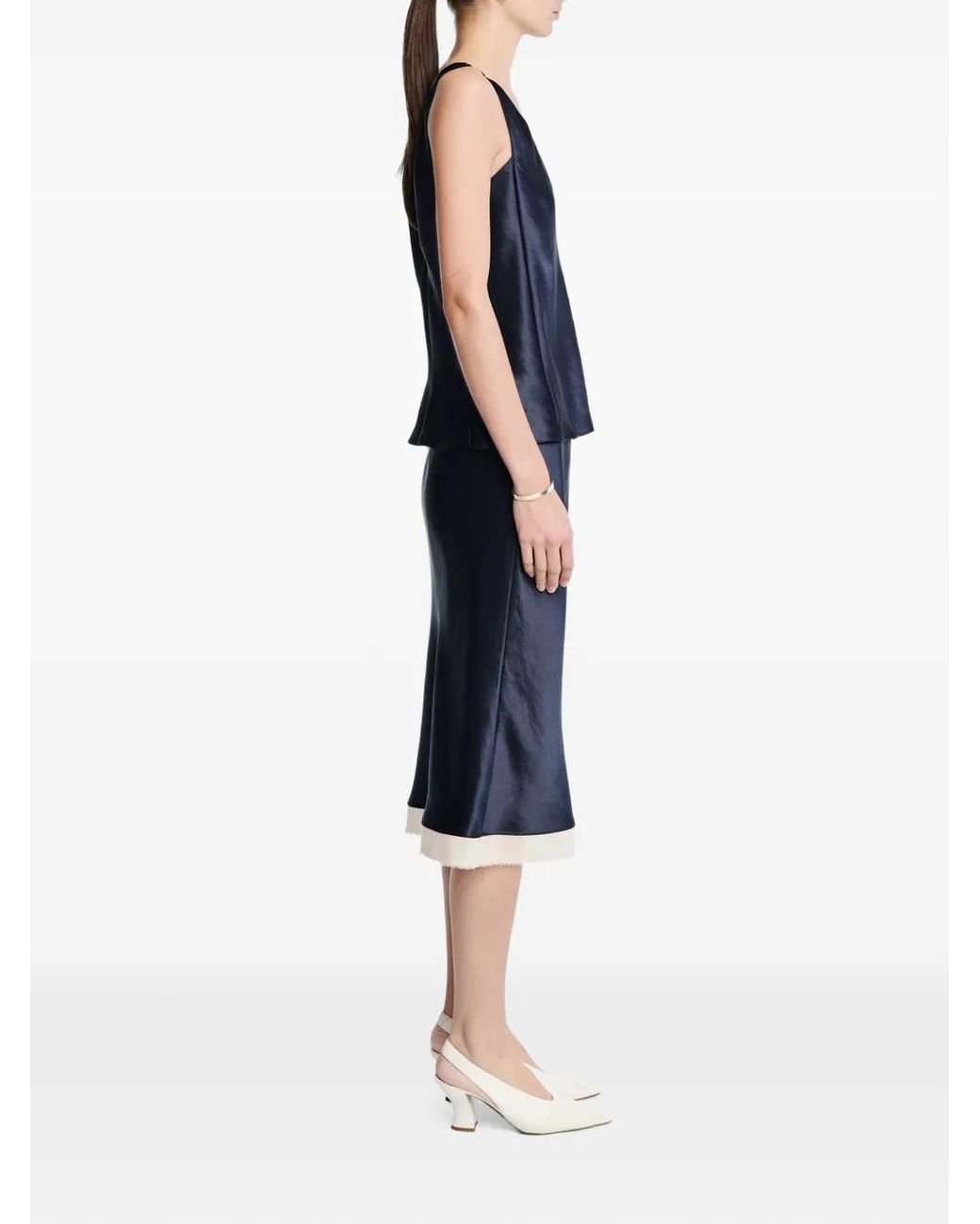 Maria McManus Blue V-Neck Blouse
