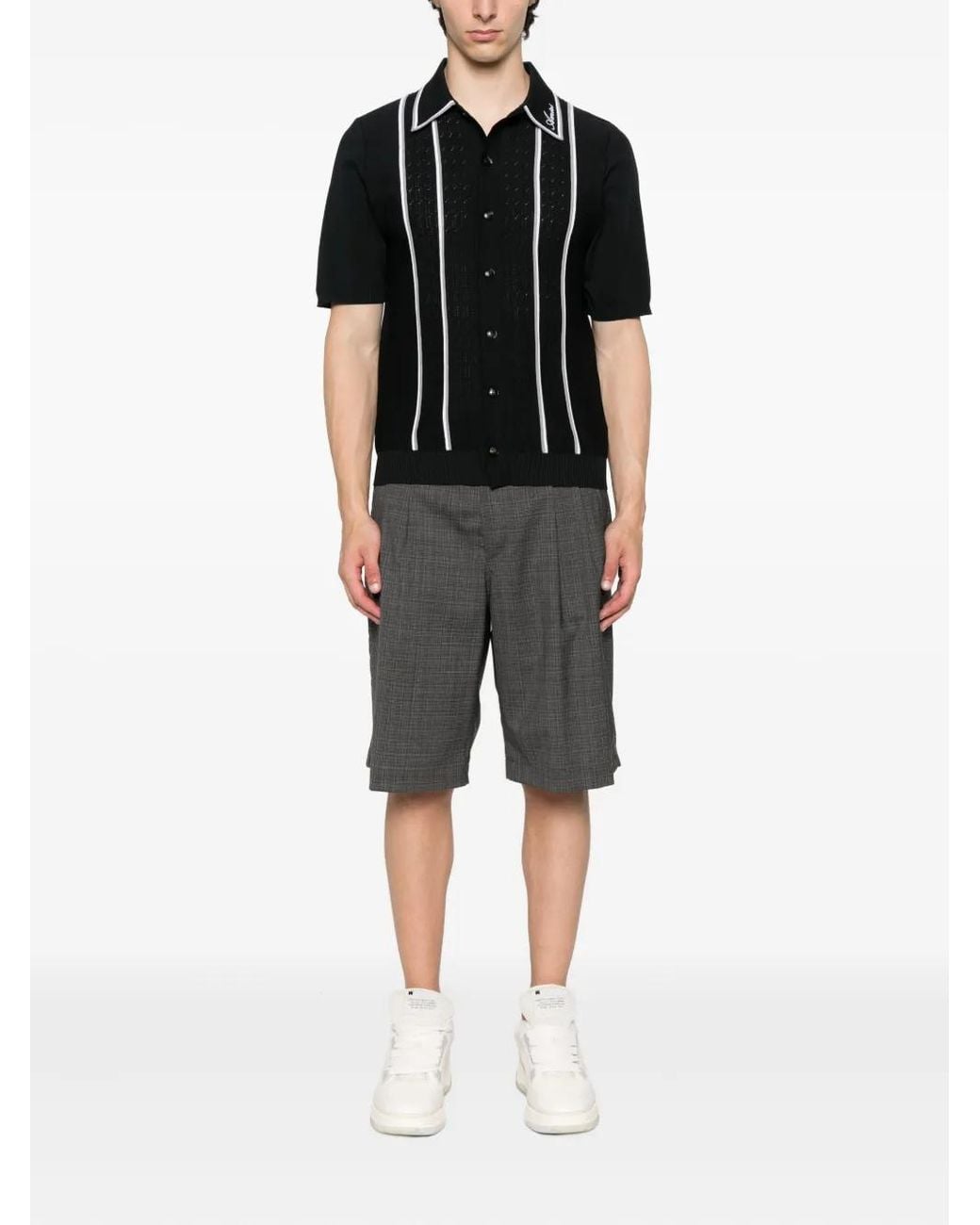 Amiri Black Script Stripe Shirt for men
