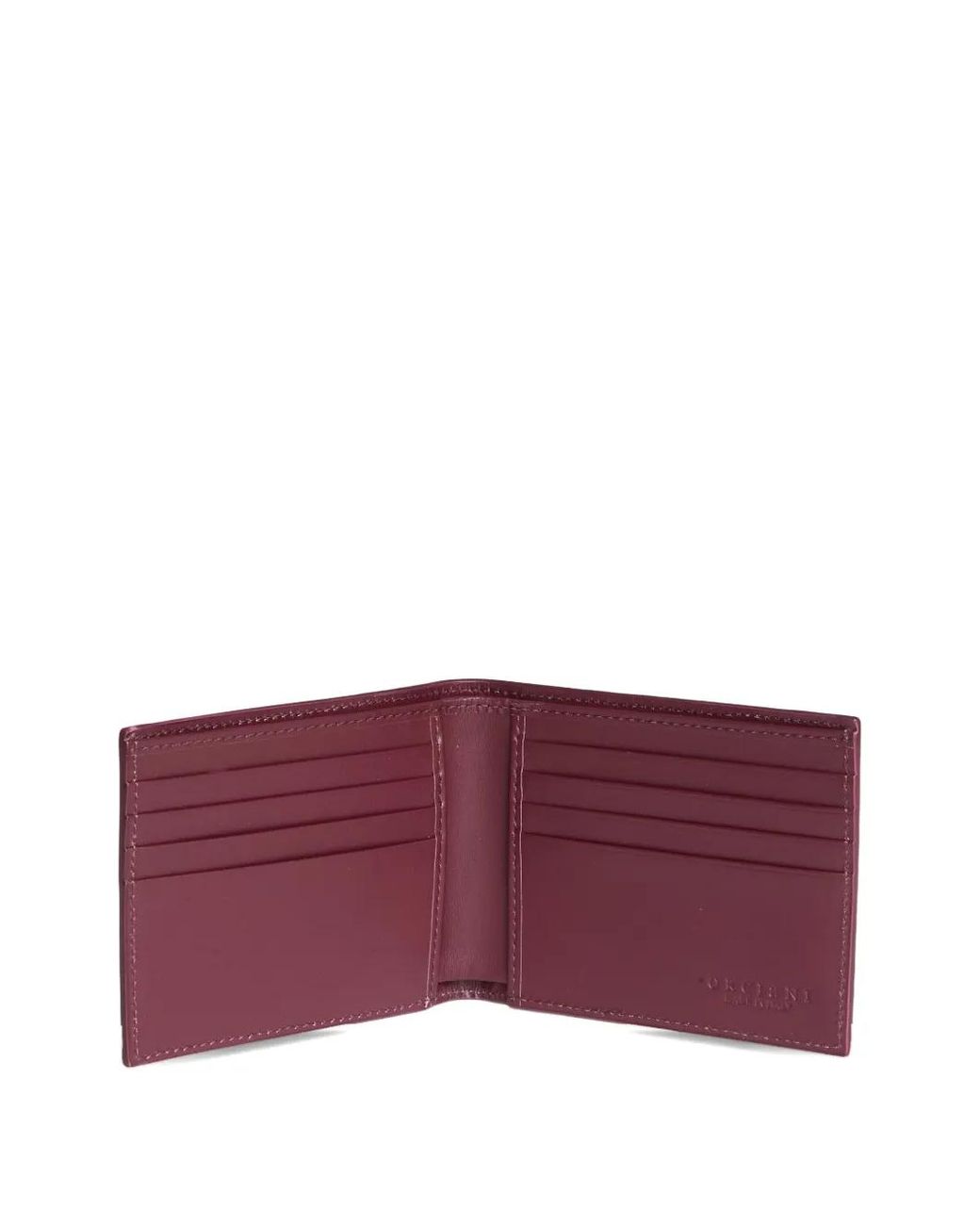 Orciani Black Grainy Leather Bifold Wallet for men