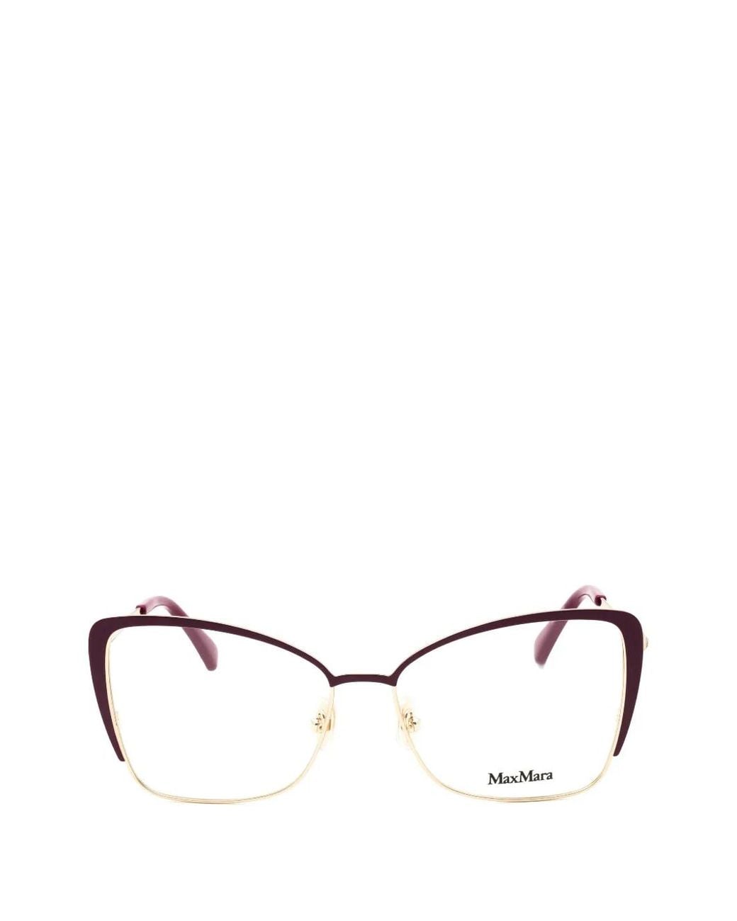Max Mara Purple Cat-Eye Glasses