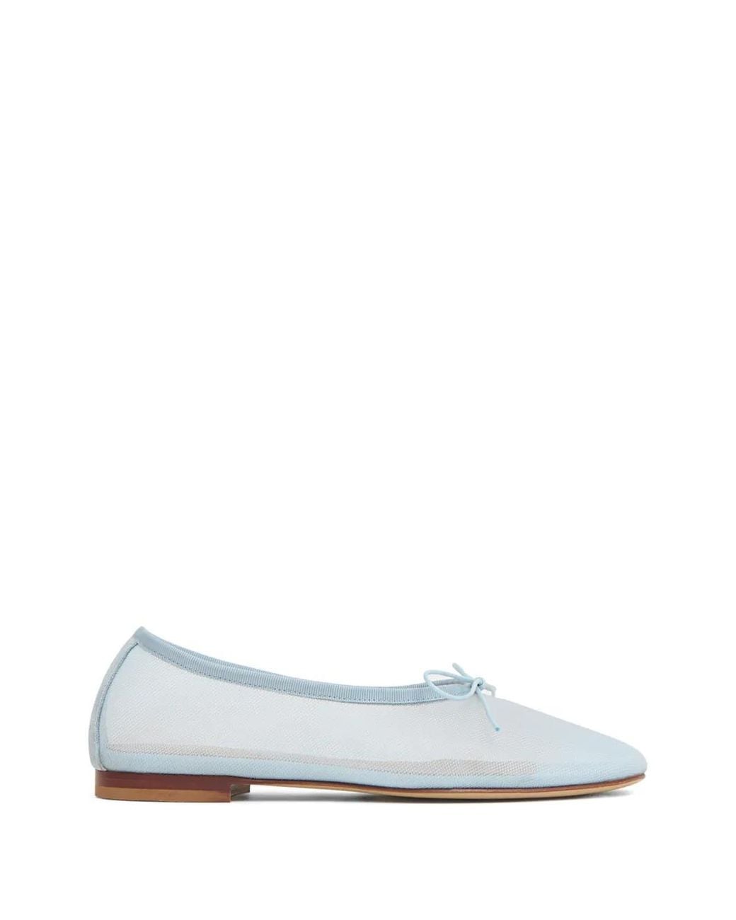 Mansur Gavriel White Dream Mesh Ballet Flats