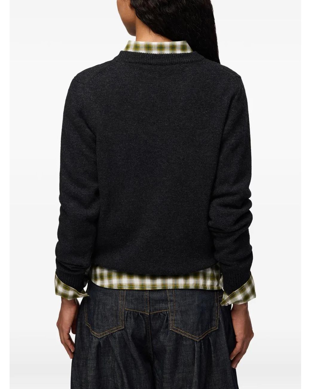 Ganni Black Wool Polyamide Sweater