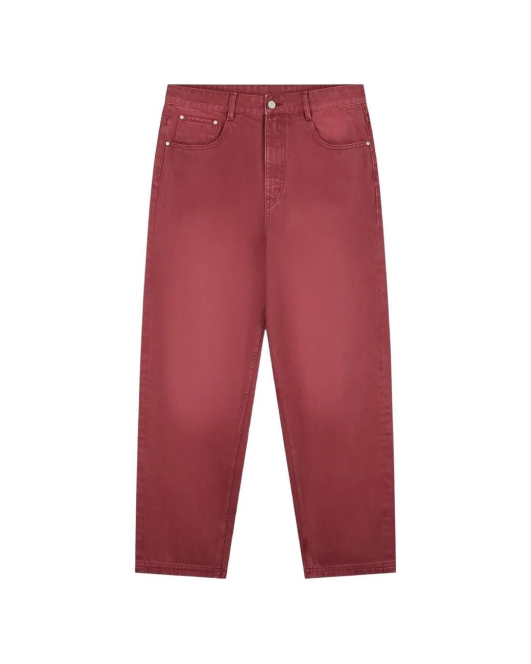 Arte' Red Jean Ample À Effet Délavé for men
