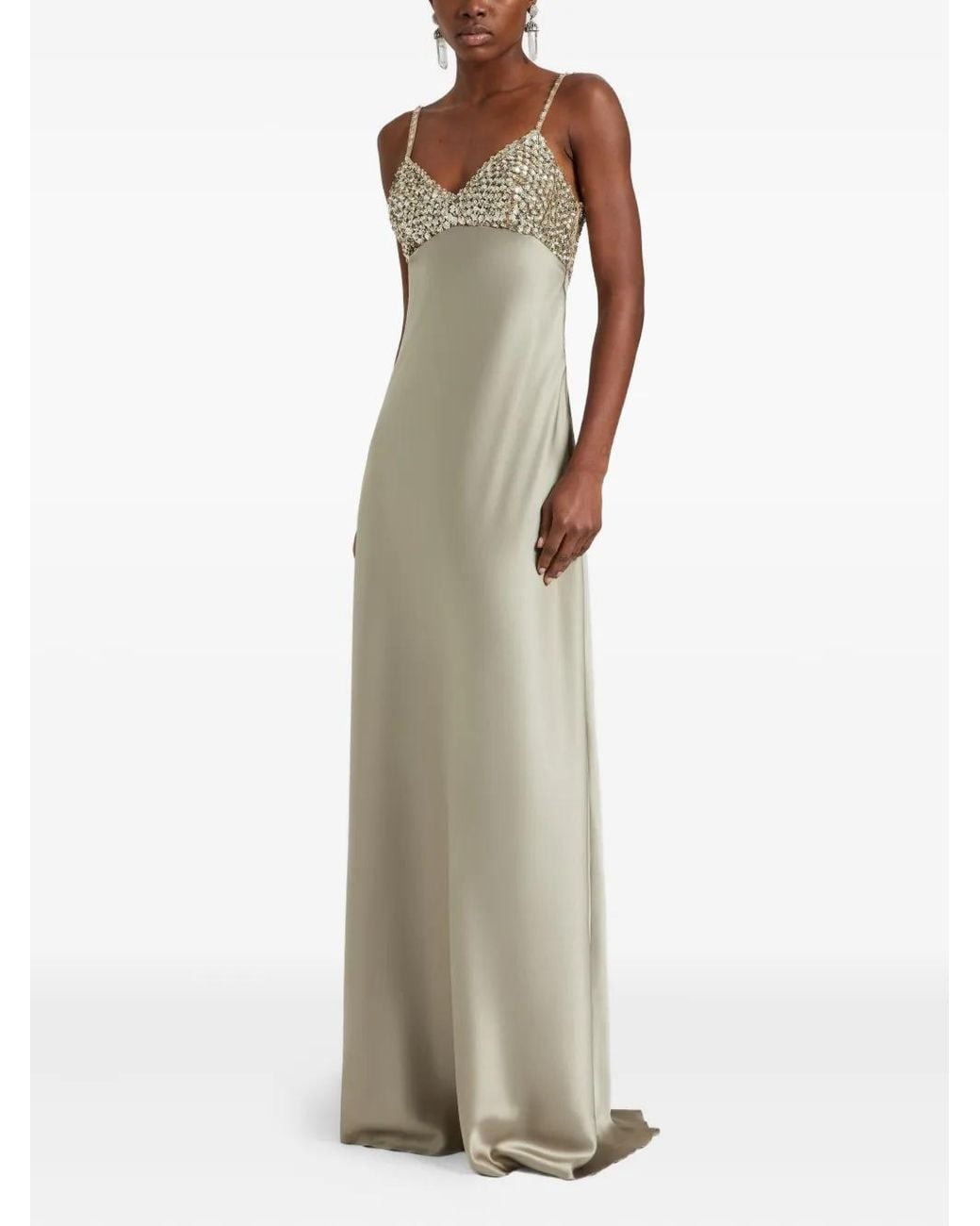 Ermanno Scervino Sequin-embellished Maxi Dress in White | Lyst