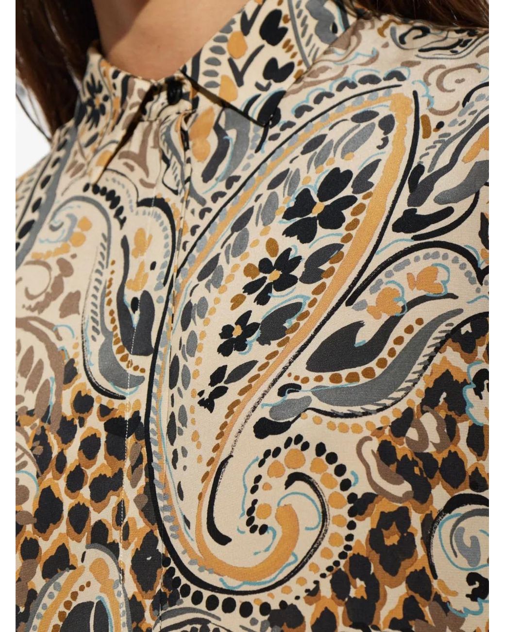 Etro Overhemd Met Luipaardprint in het White