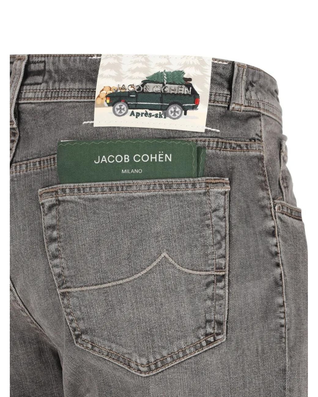 Jacob Cohen Gray Jean Après-Ski À Patch Logo for men