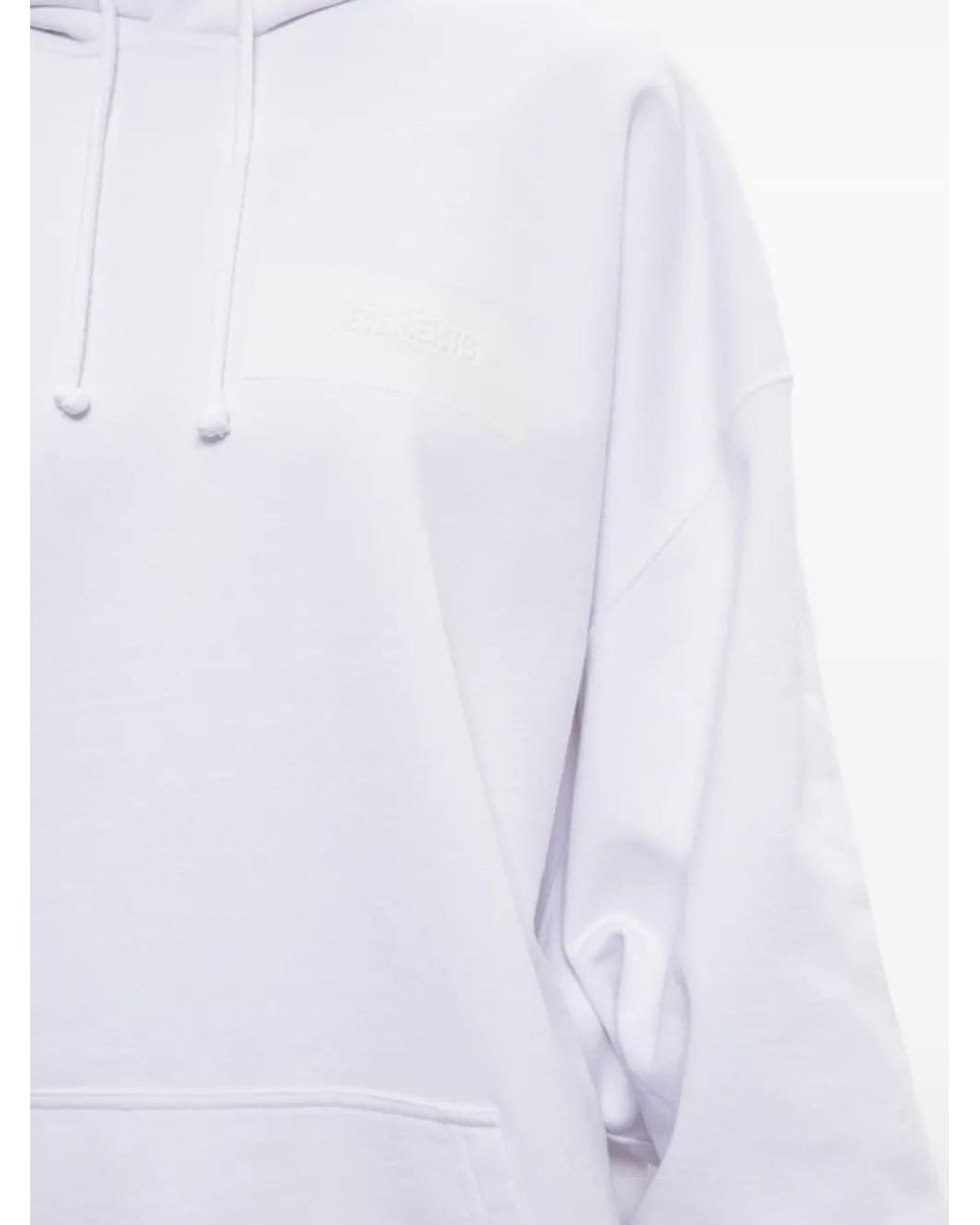 Vetements White Drawstring Hoodie